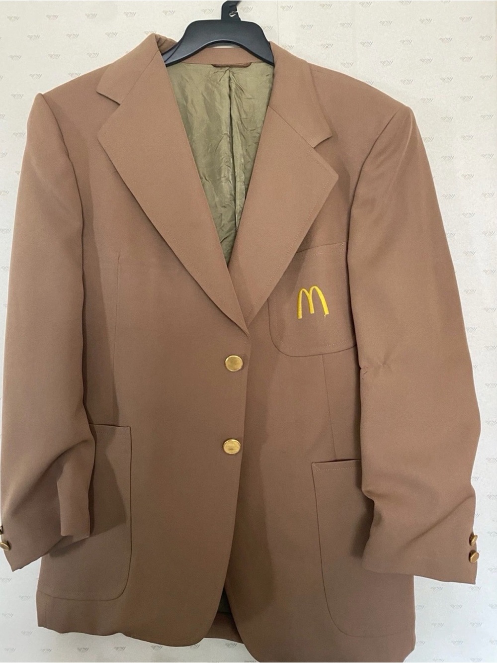 Vintage McDonald's Brown Blazer with Yellow Arches